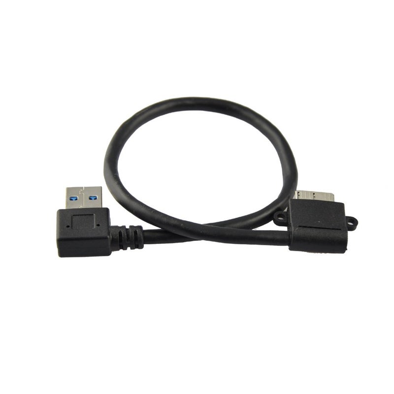 Seadream 2Pack Angle USB 3.0 Micro-B Male to Left Angle USB 3.0 A Male Adapter Cable,Angled USB3.0 External Hard Drive Cable - Image 2